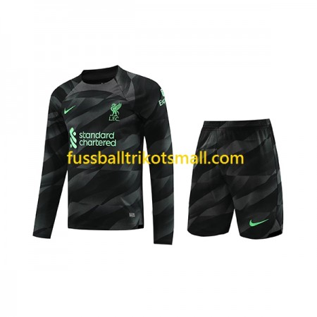 Fußballtrikots Liverpool Torwart Kinder 2023-2024 Langarm Auswärts-trikot kaufen